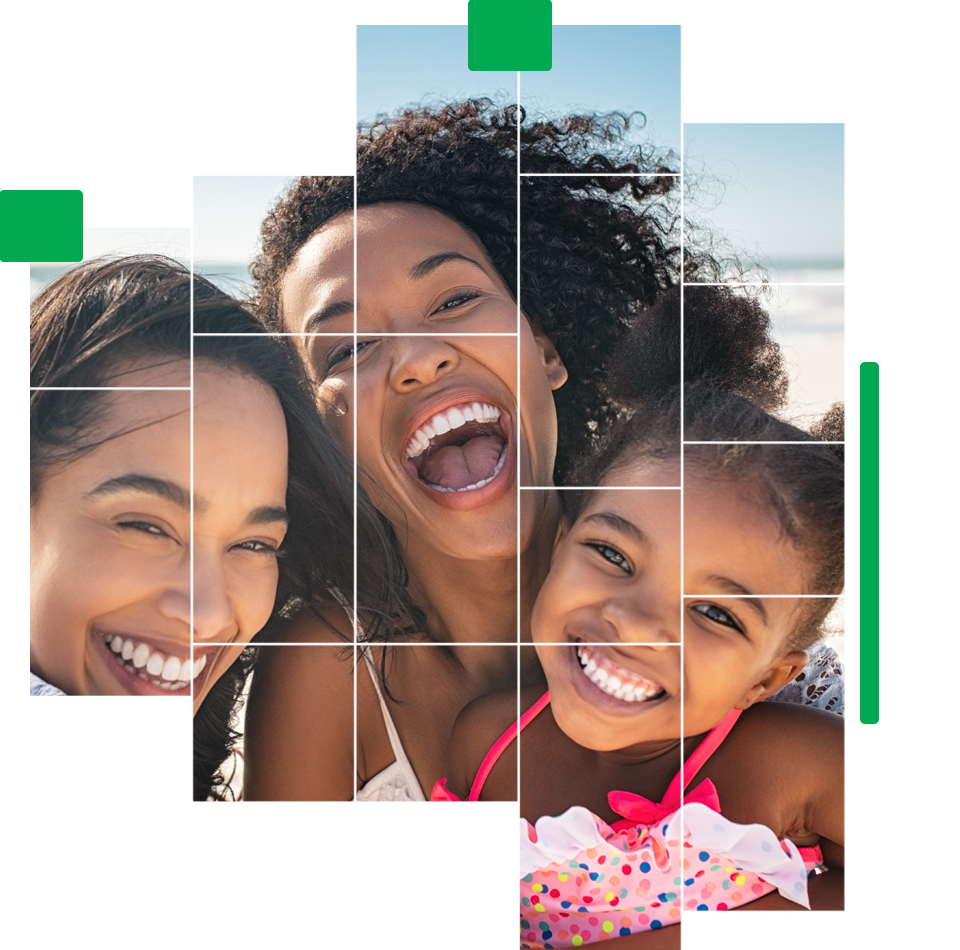 Happy family on the beach